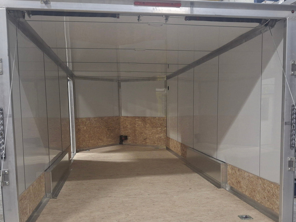 White Interior ( line out with White Aluminum ) Trailer length